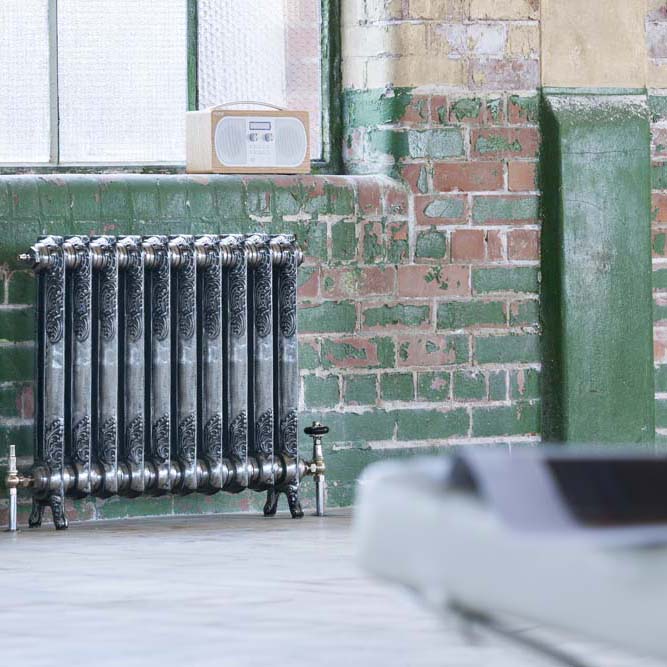 Rococo 1 Column Cast Iron Radiator - 950 Tall - Various Colours + Sizes