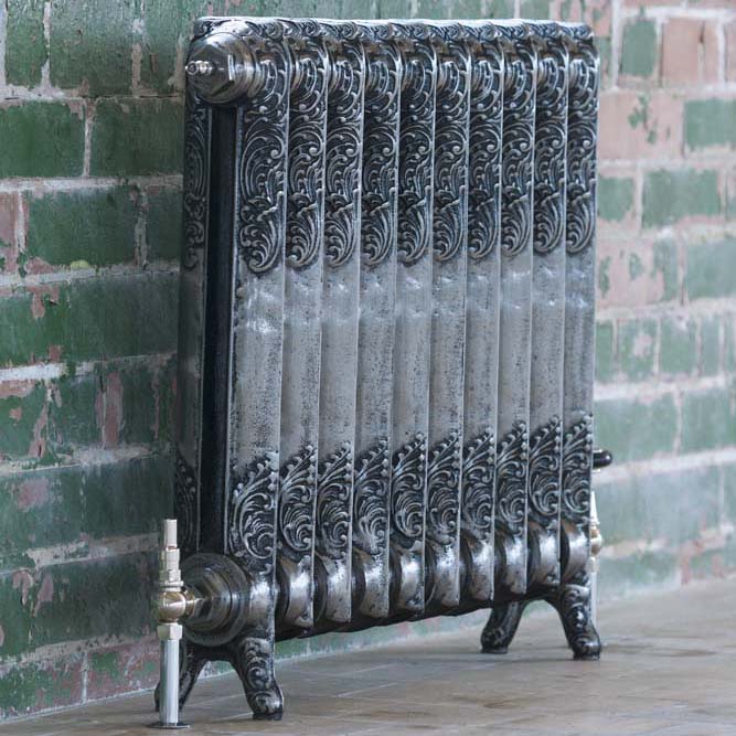 Rococo 1 Column Cast Iron Radiator - 950 Tall - Various Colours + Sizes