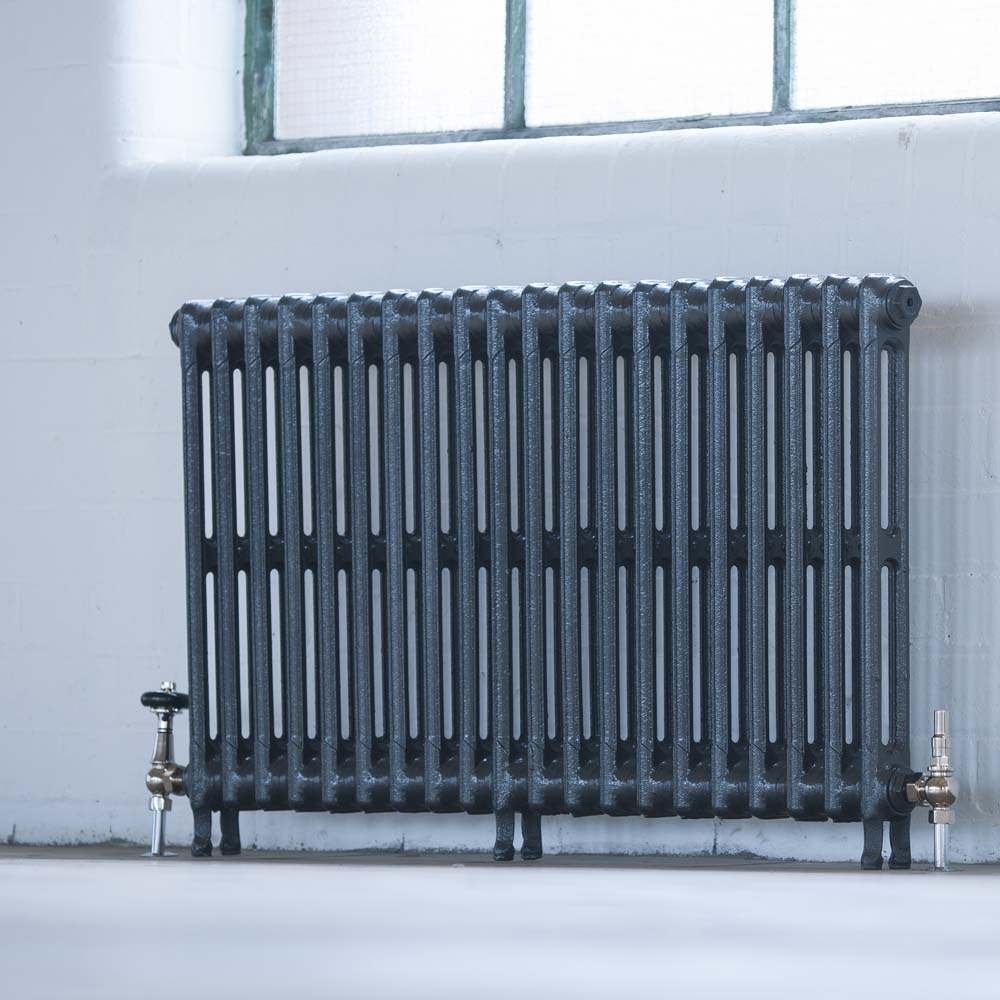 Edwardian 2 Column Cast Iron Radiator - 740 Tall - Various Colours + Sizes