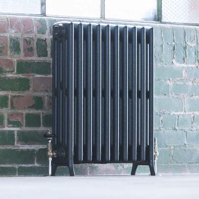 Edwardian 4 Column Cast Iron Radiator - 760 Tall - Various Colours + Sizes