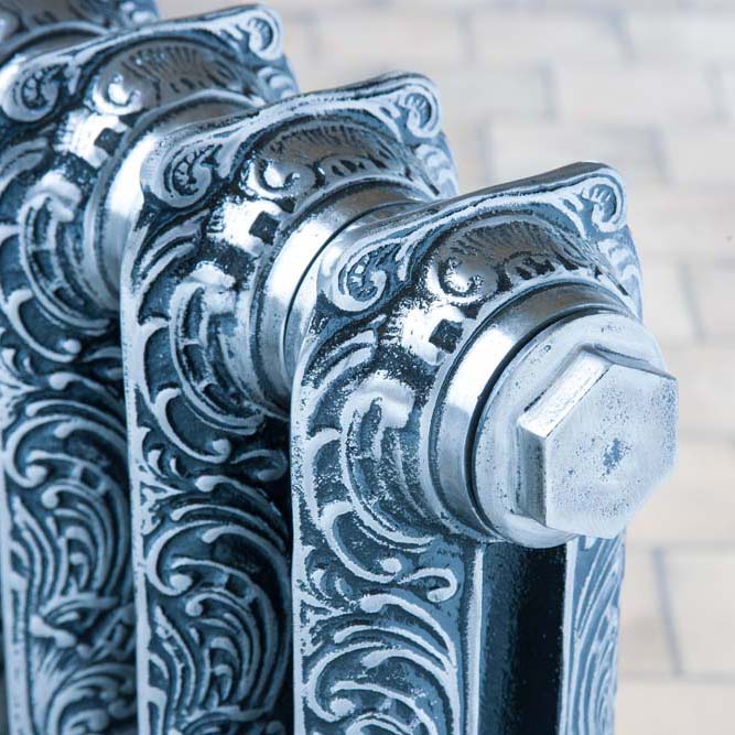Rococo 1 Column Cast Iron Radiator - 950 Tall - Various Colours + Sizes