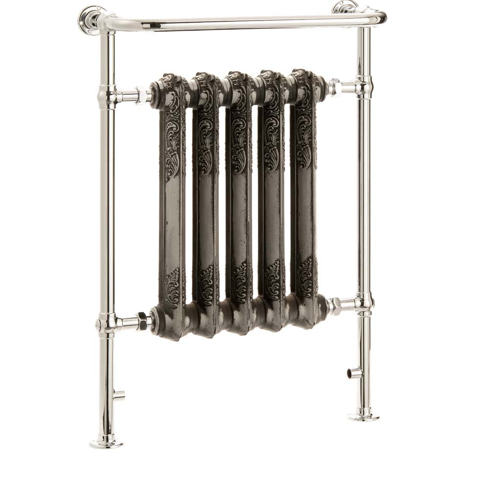 Rococo Cast Iron Decorative Towel Rail - 963 x 673 - Chrome Frame - Various Colours