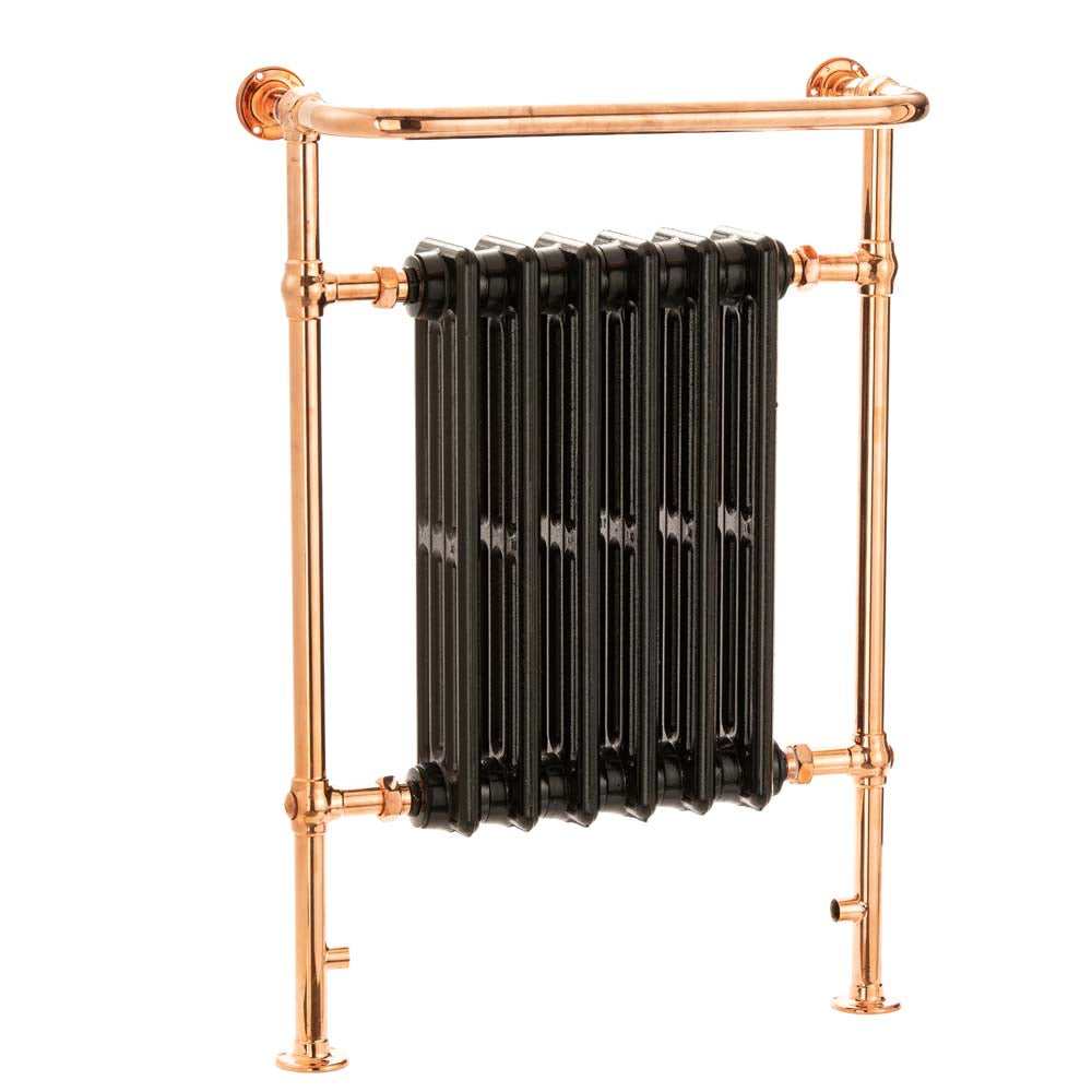 Neo-Classic Cast Iron Column Towel Rail - 963 x 673 - Copper Frame - Various Colours