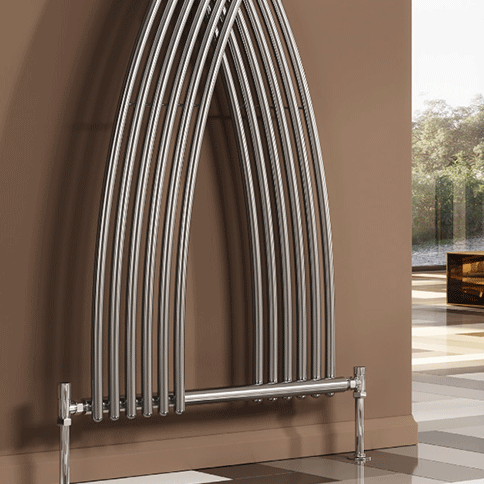 Dimaro Vertical Designer Radiator - 1760mm x 620mm - Chrome