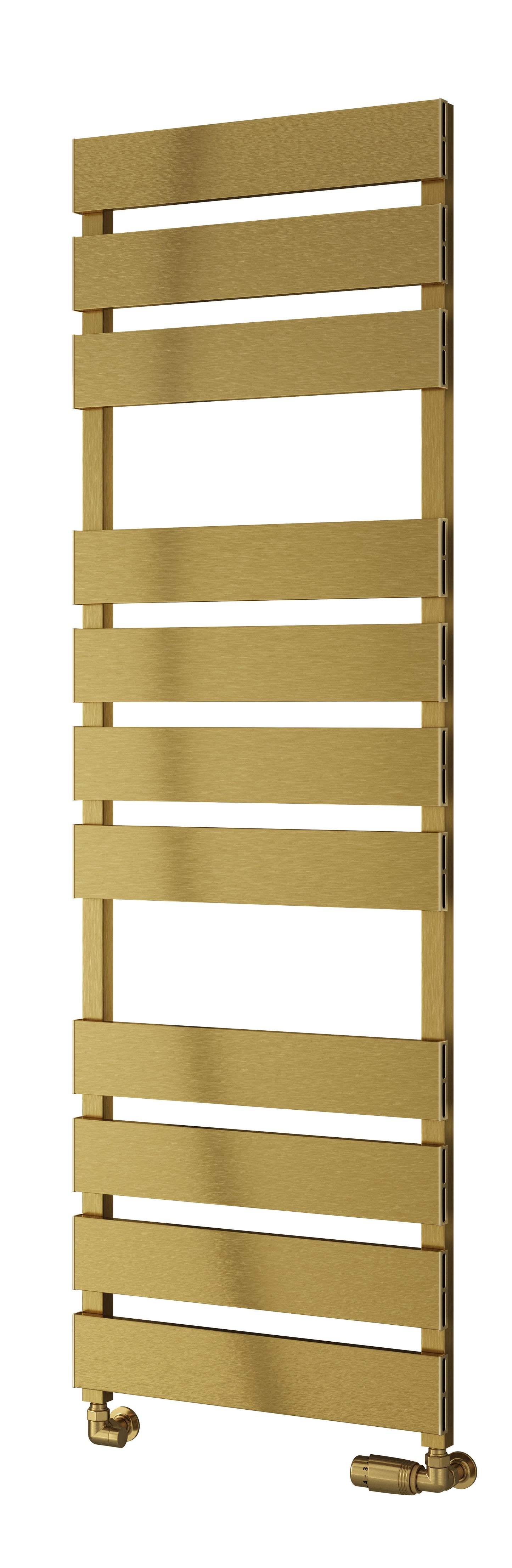 Fermo Aluminium Heated Towel Rail - Gold Satin - Various Sizes