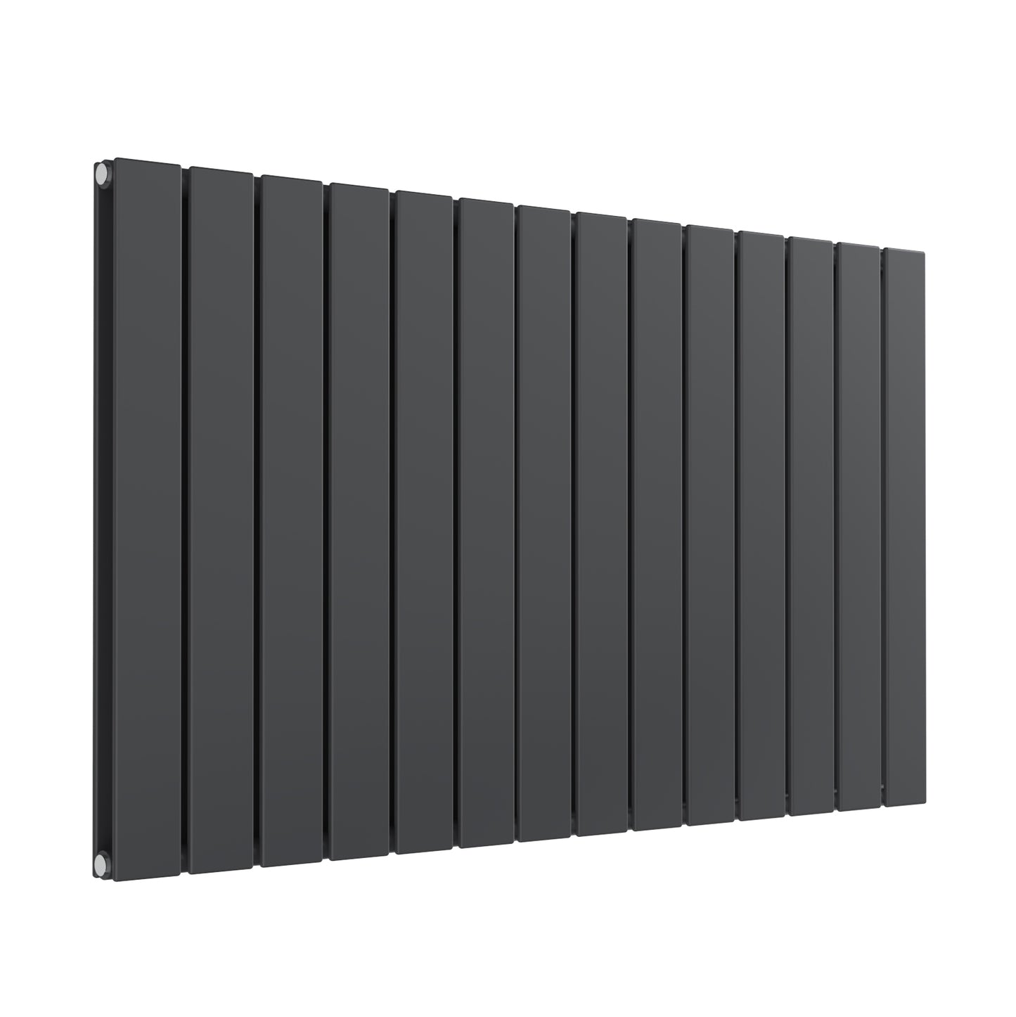 Flat Horizontal Double Radiator - 600mm Tall - Anthracite - Various Sizes