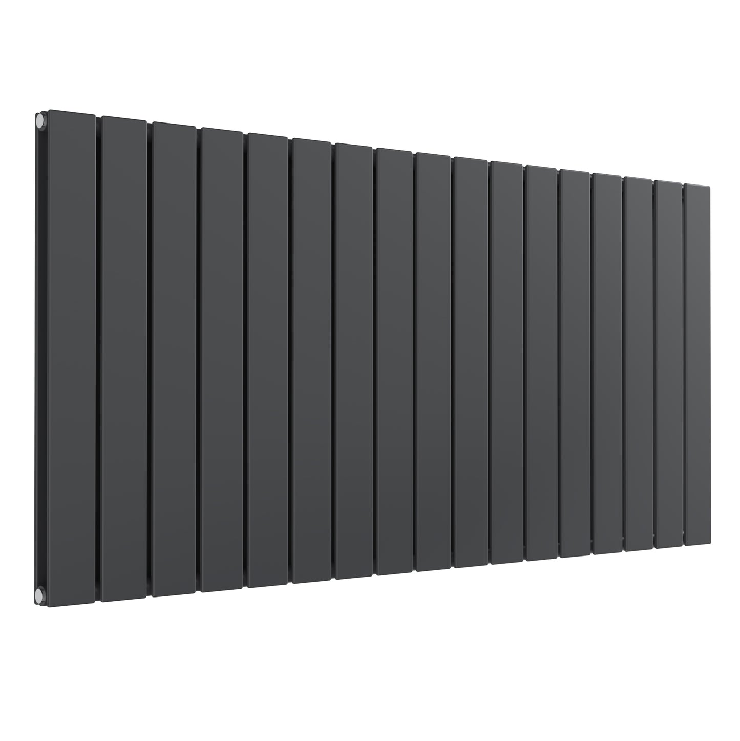 Flat Horizontal Double Radiator - 600mm Tall - Anthracite - Various Sizes