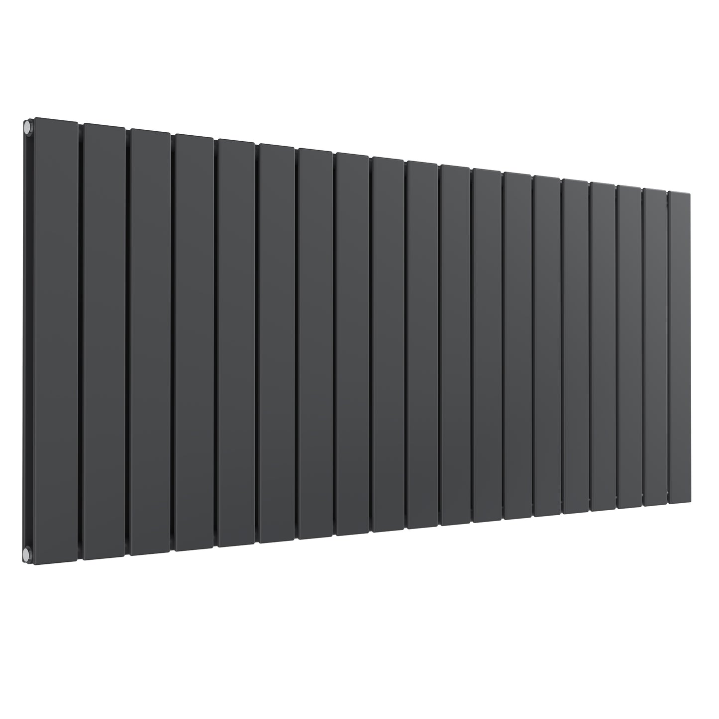 Flat Horizontal Double Radiator - 600mm Tall - Anthracite - Various Sizes