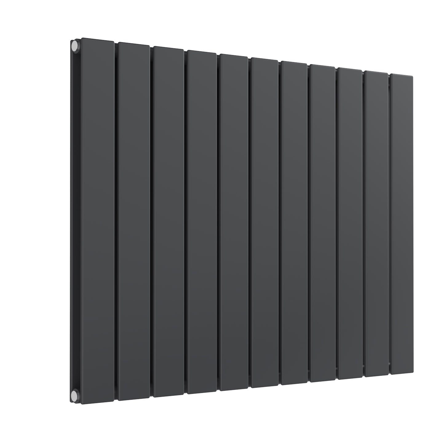 Flat Horizontal Double Radiator - 600mm Tall - Anthracite - Various Sizes