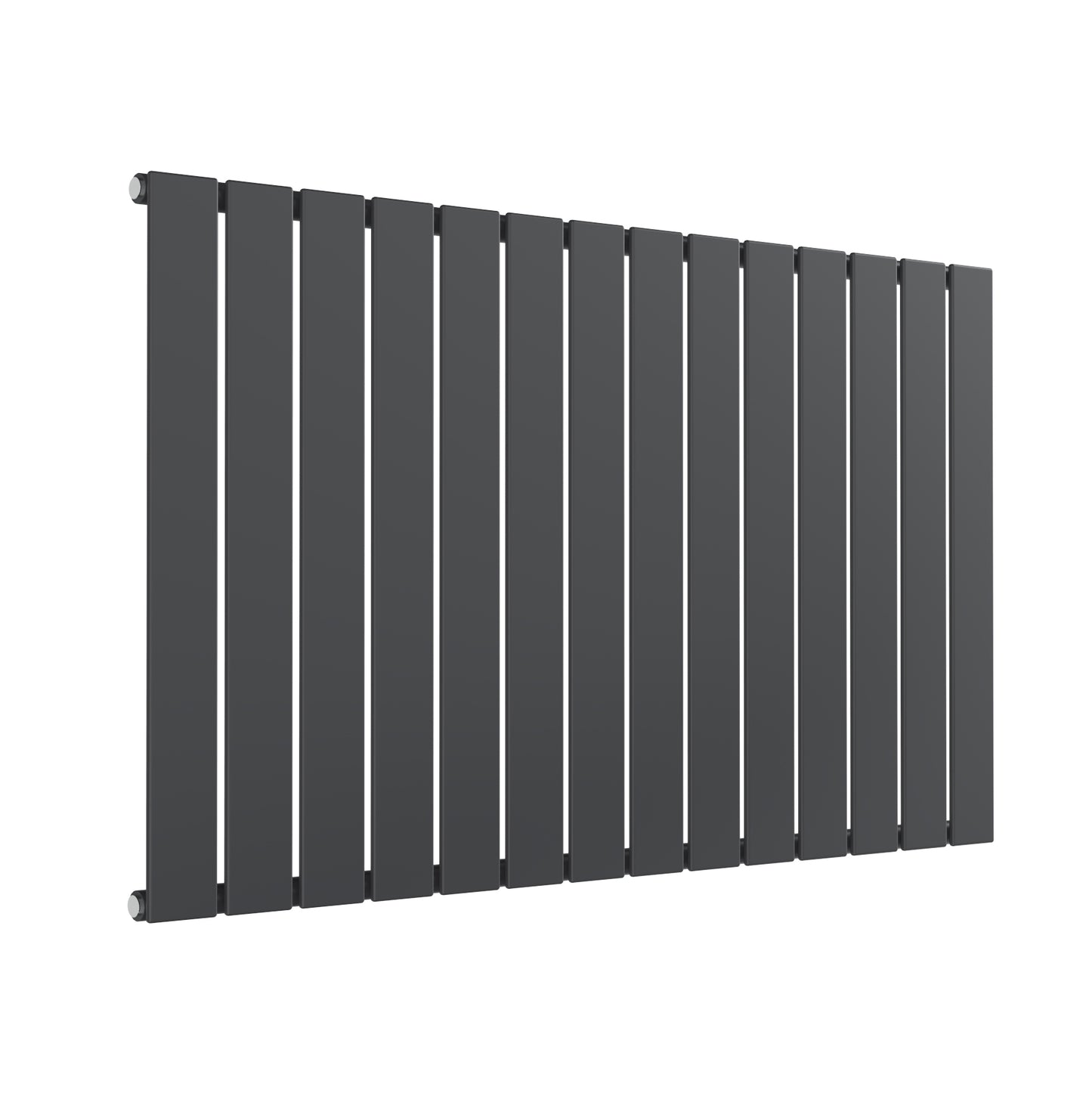 Flat Horizontal Single Radiator - 600mm Tall - Anthracite - Various Sizes