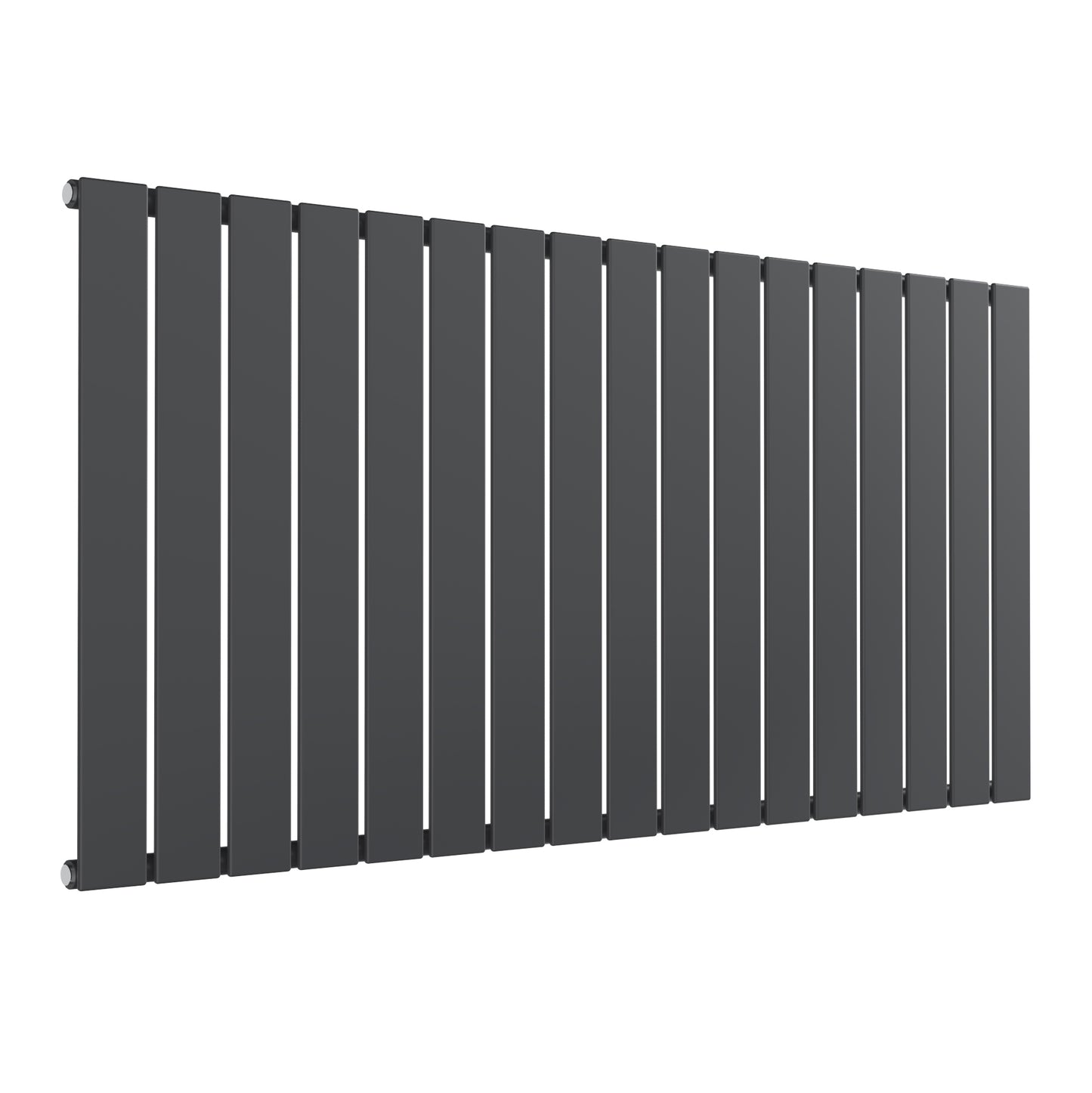 Flat Horizontal Single Radiator - 600mm Tall - Anthracite - Various Sizes