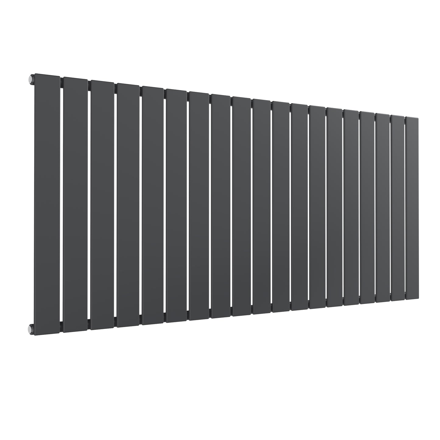 Flat Horizontal Single Radiator - 600mm Tall - Anthracite - Various Sizes