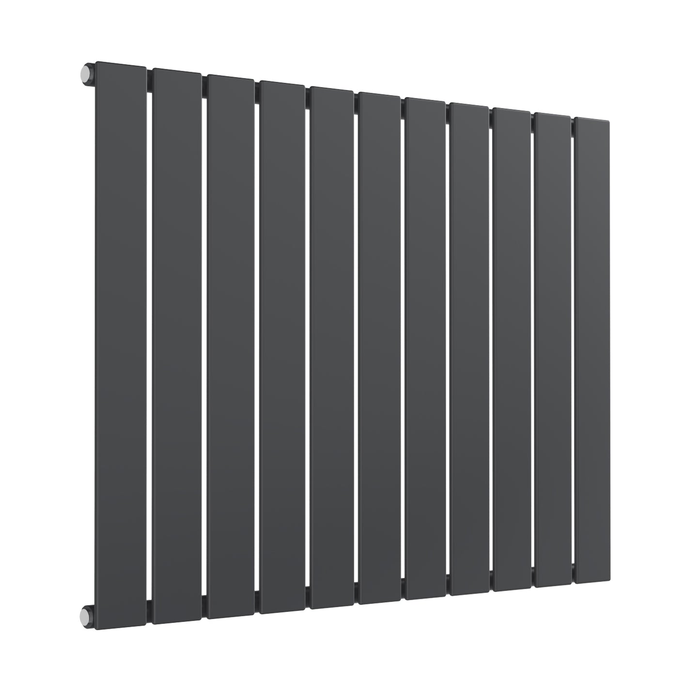 Flat Horizontal Single Radiator - 600mm Tall - Anthracite - Various Sizes