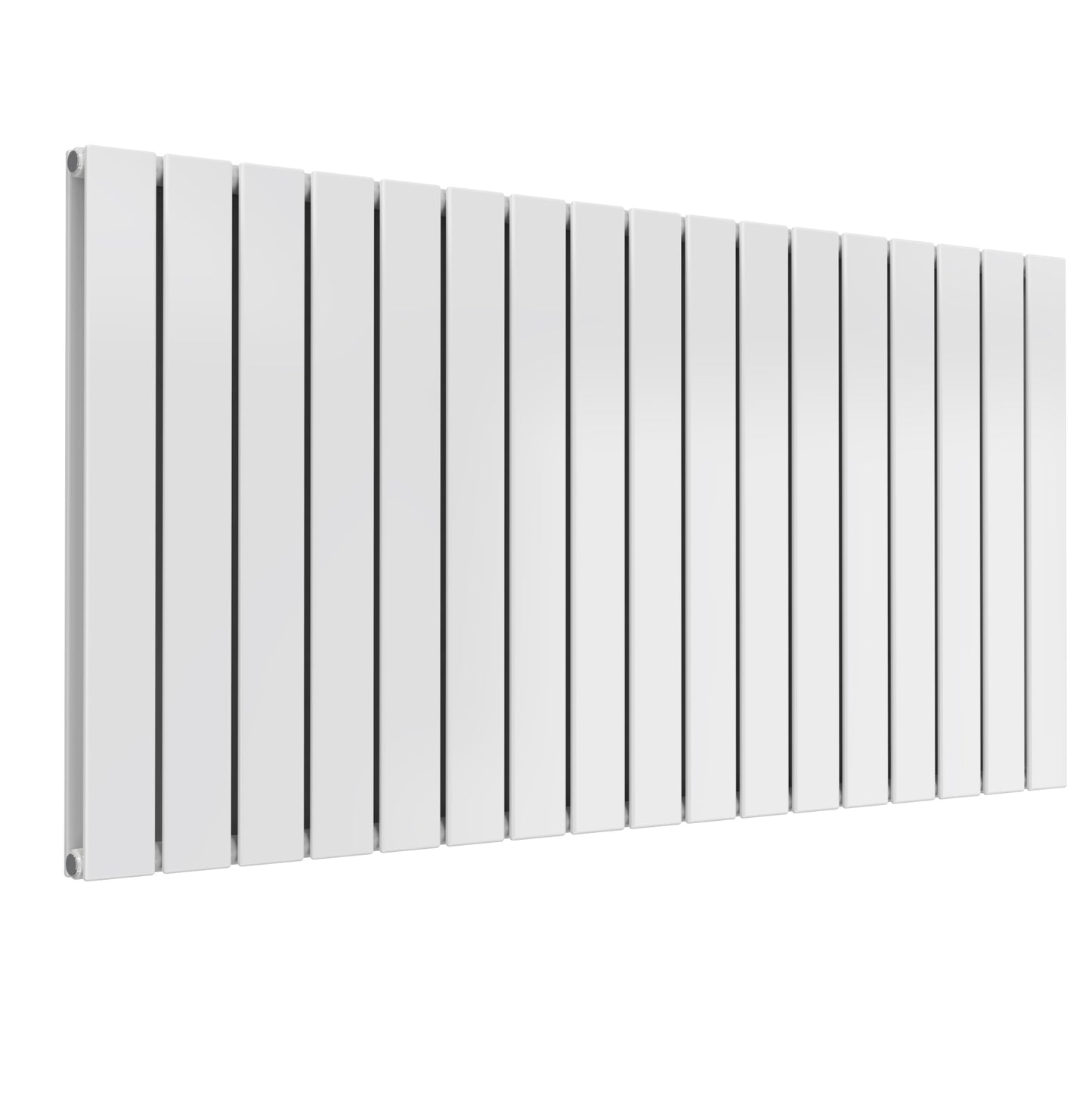 Flat Horizontal Double Radiator - 600mm Tall - White - Various Sizes