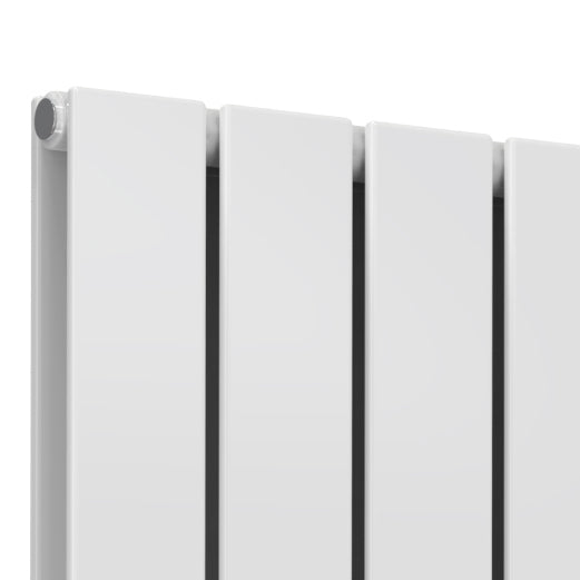 Flat Horizontal Double Radiator - 600mm Tall - White - Various Sizes
