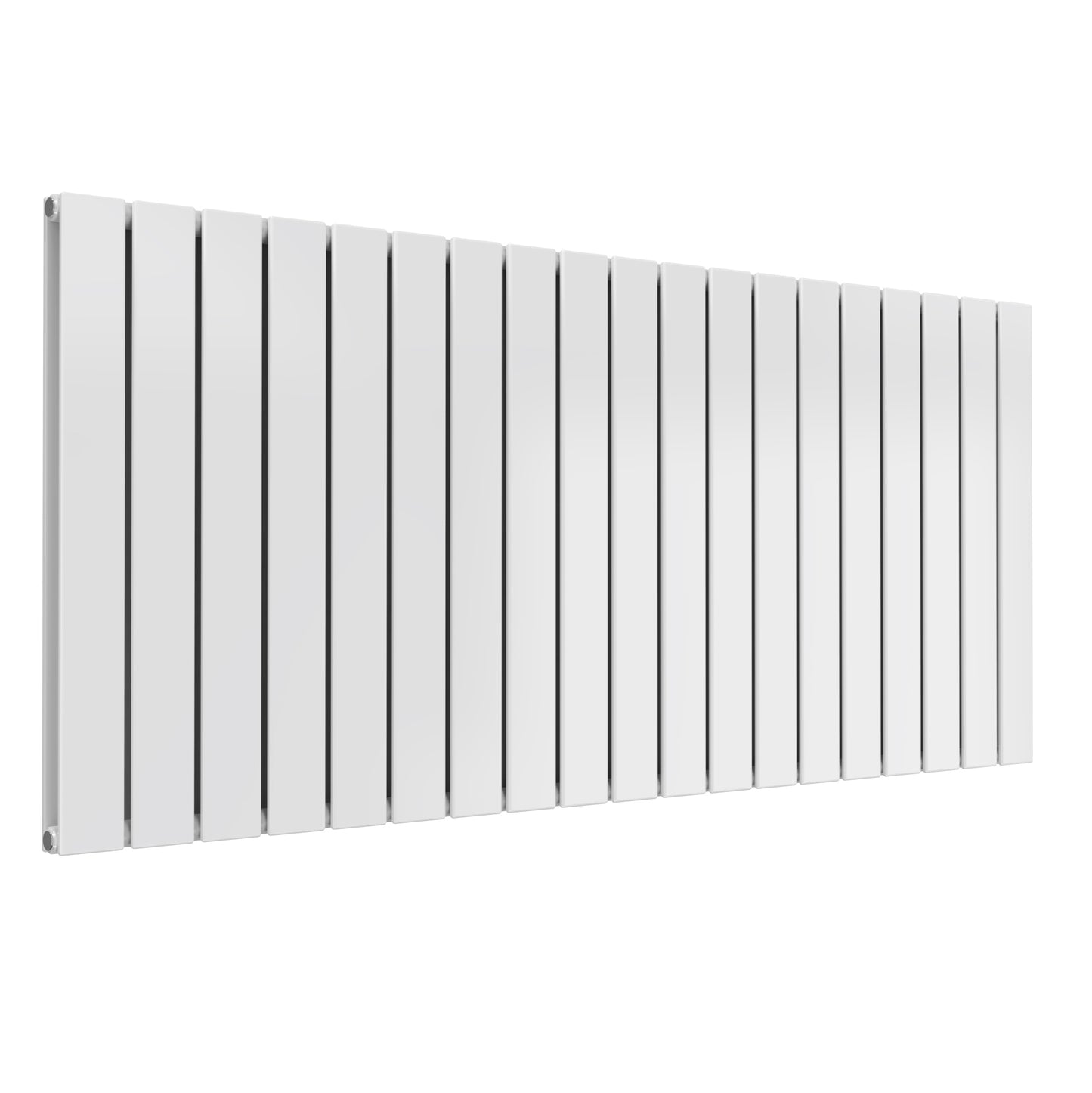 Flat Horizontal Double Radiator - 600mm Tall - White - Various Sizes