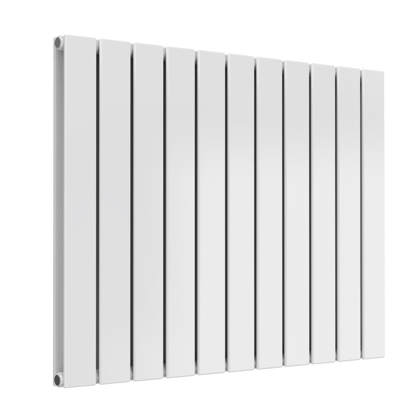 Flat Horizontal Double Radiator - 600mm Tall - White - Various Sizes