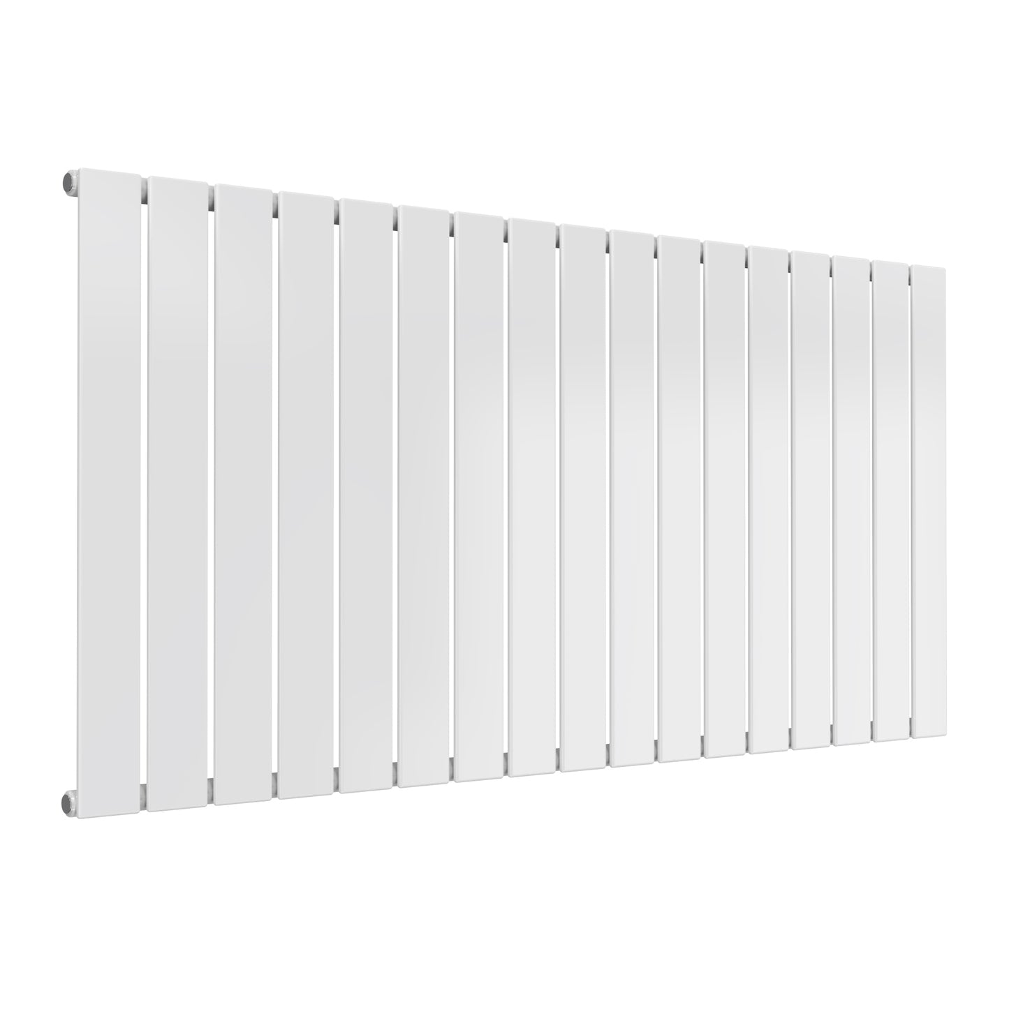 Flat Horizontal Single Radiator - 600mm Tall - White - Various Sizes