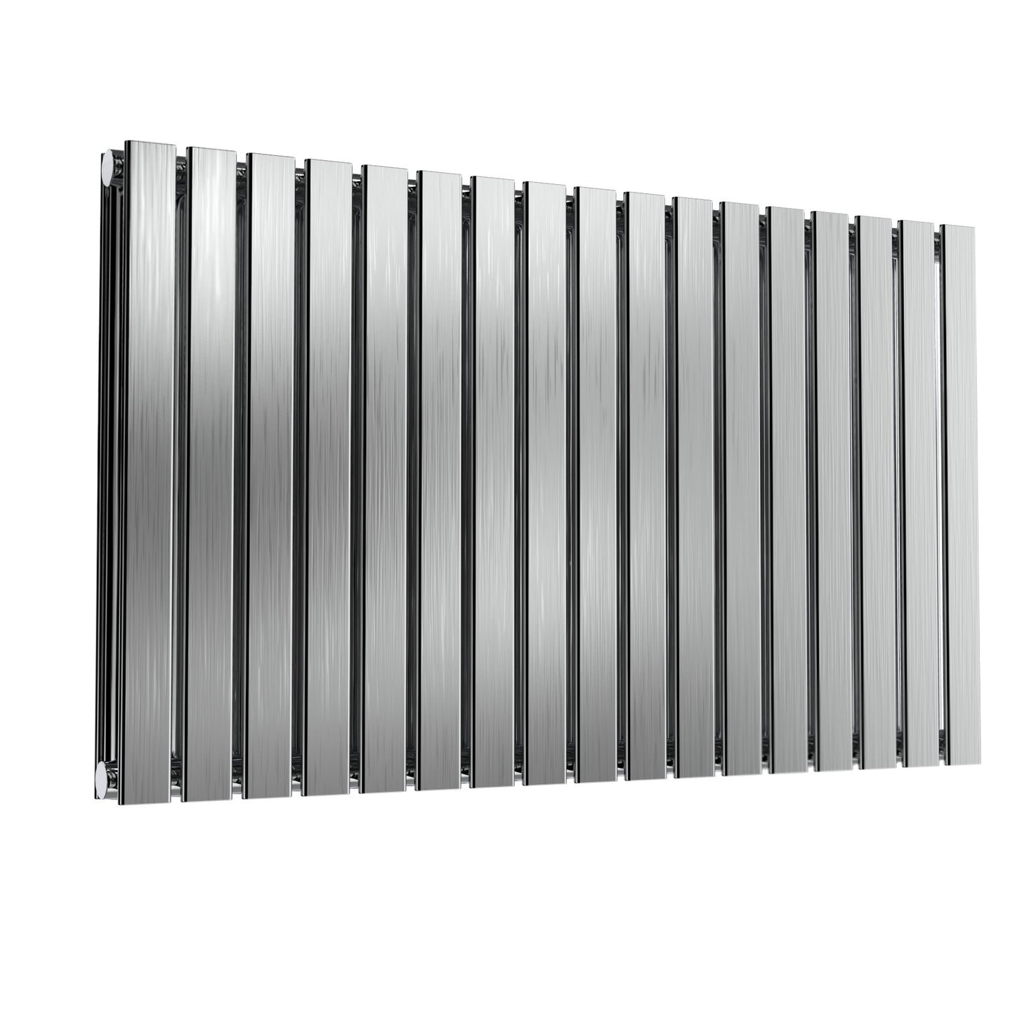 Flox Horizontal Double Radiator - 600mm Tall - Satin Finish - Various Sizes