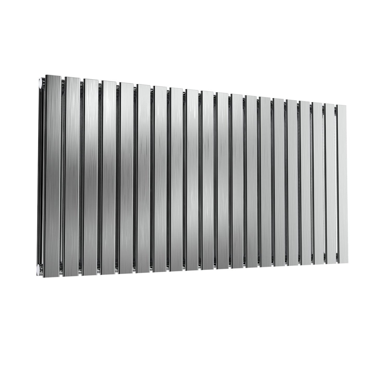 Flox Horizontal Double Radiator - 600mm Tall - Satin Finish - Various Sizes