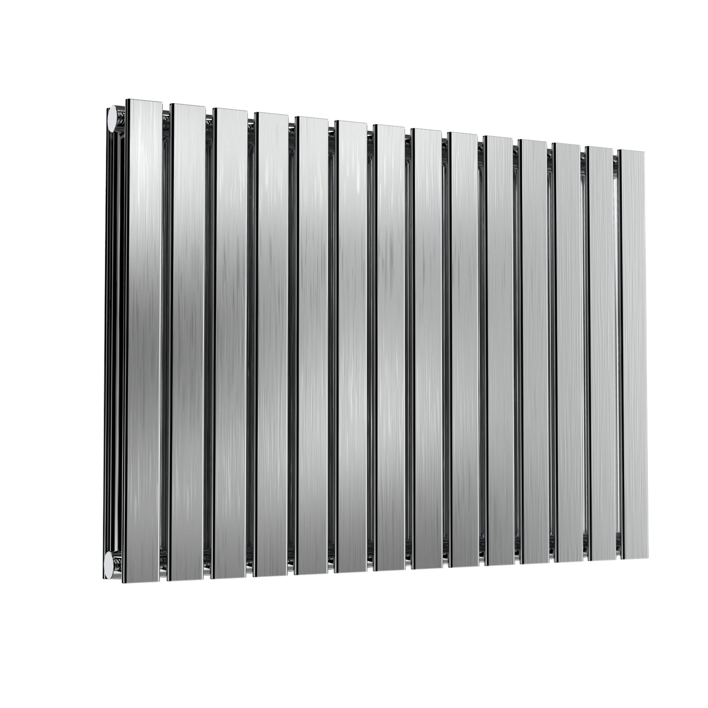 Flox Horizontal Double Radiator - 600mm Tall - Satin Finish - Various Sizes