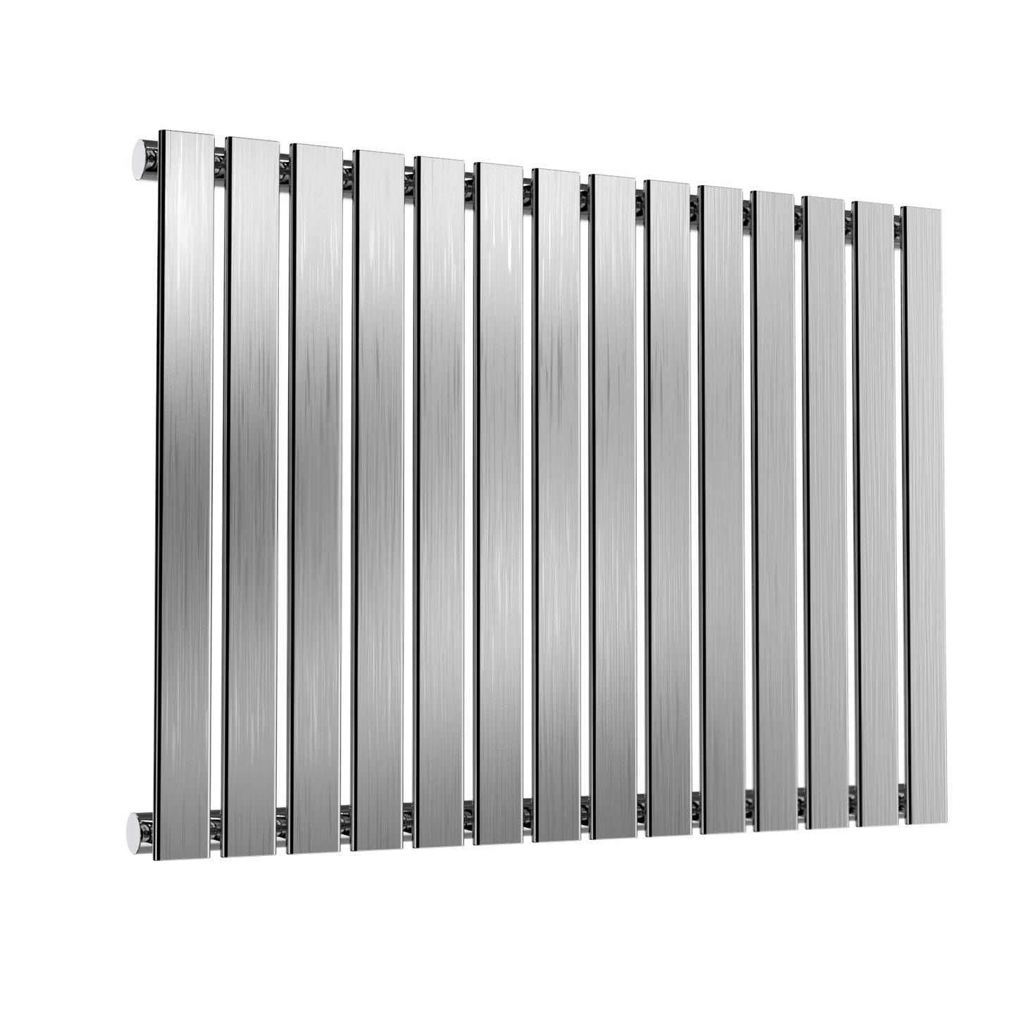 Flox Horizontal Single Radiator - 600mm Tall - Satin Finish - Various Sizes