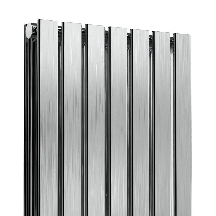 Flox Horizontal Double Radiator - 600mm Tall - Satin Finish - Various Sizes