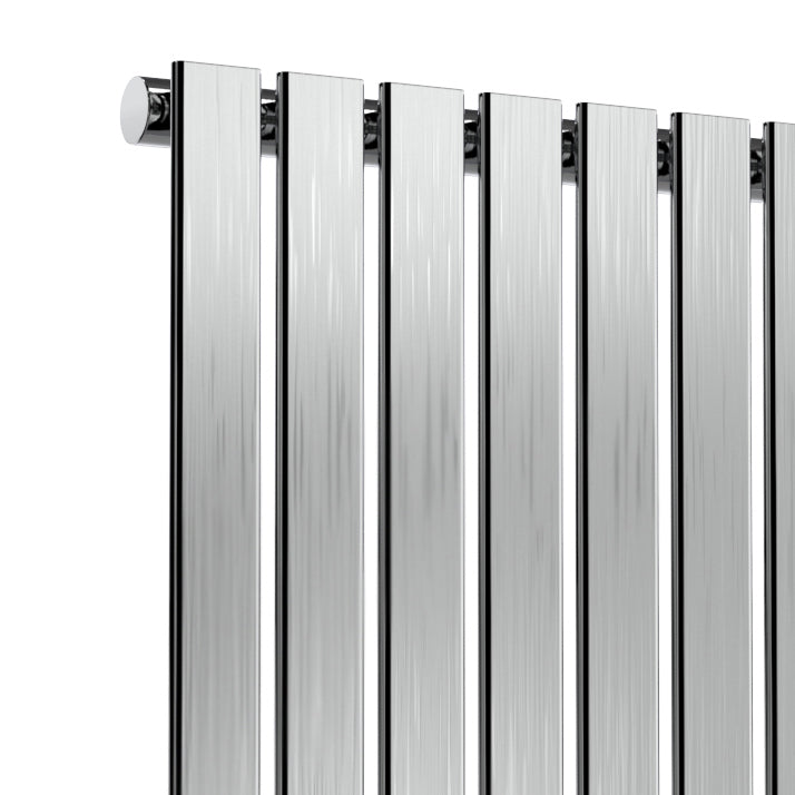 Flox Horizontal Single Radiator - 600mm Tall - Satin Finish - Various Sizes