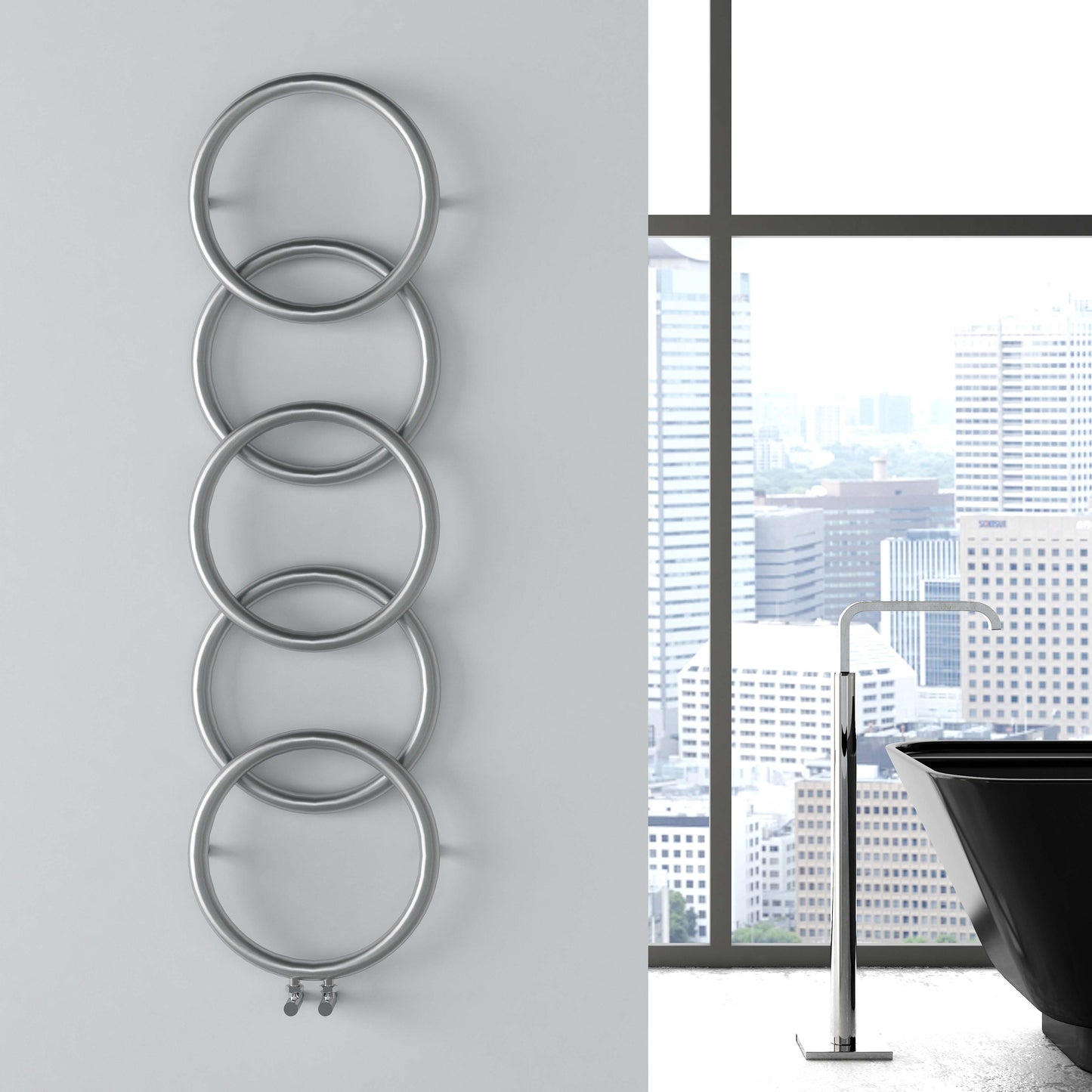 Halo Stainless Steel Heated Towel Rail - Various Colours + Sizes