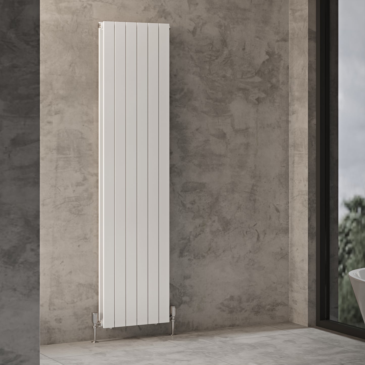 Consol Vertical Double Radiator - Various Sizes - White