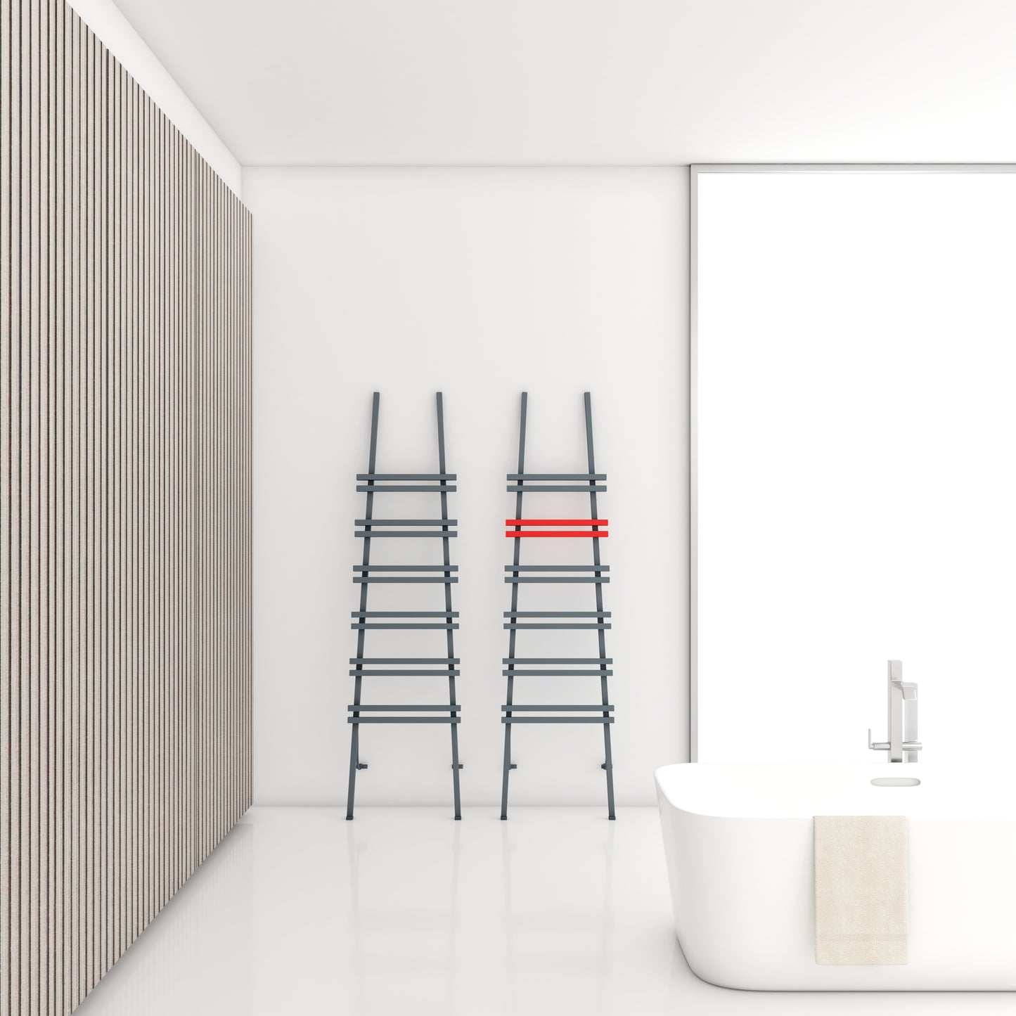 Jacobs F Aluminium Ladder Towel Rail - 2000mm x 535mm - Various Colours