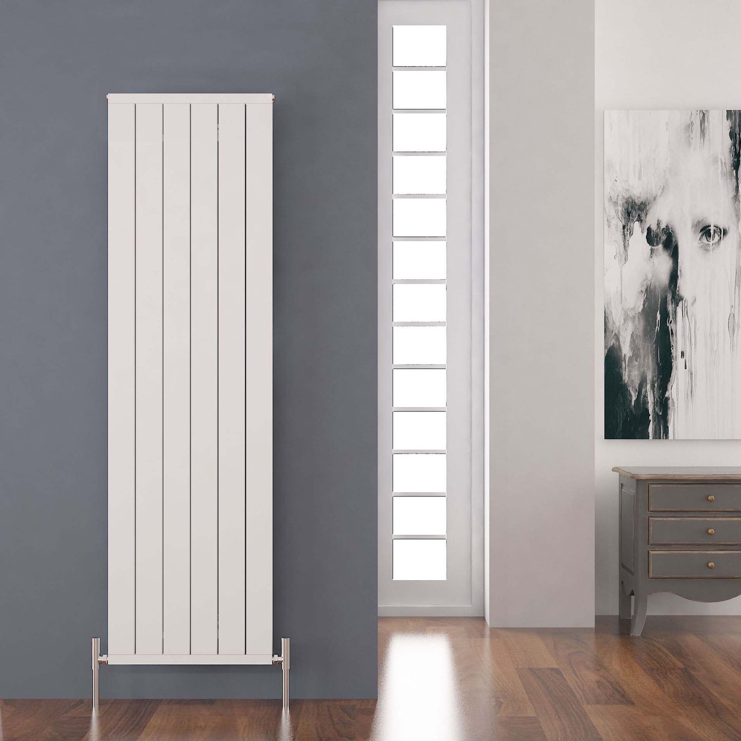 Mack Vertical Aluminium Radiator - 1800mm Tall - Various Colours + Sizes