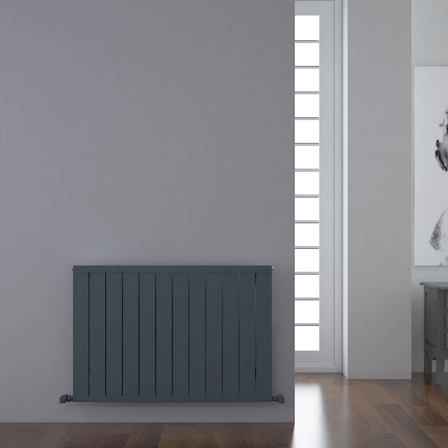 Mack Horizontal Aluminium Radiator - 600mm Tall - Various Colours + Sizes