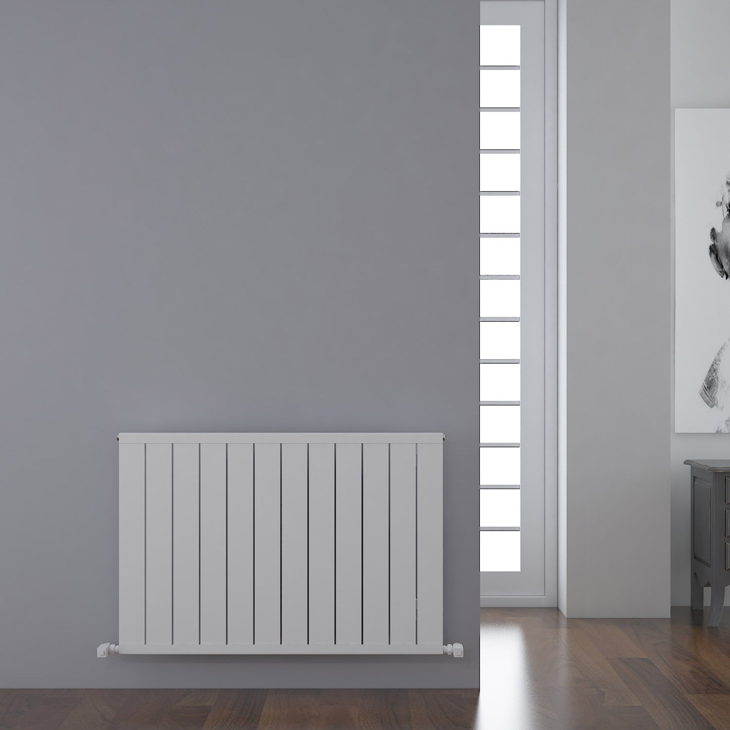 Mack Horizontal Aluminium Radiator - 600mm Tall - Various Colours + Sizes