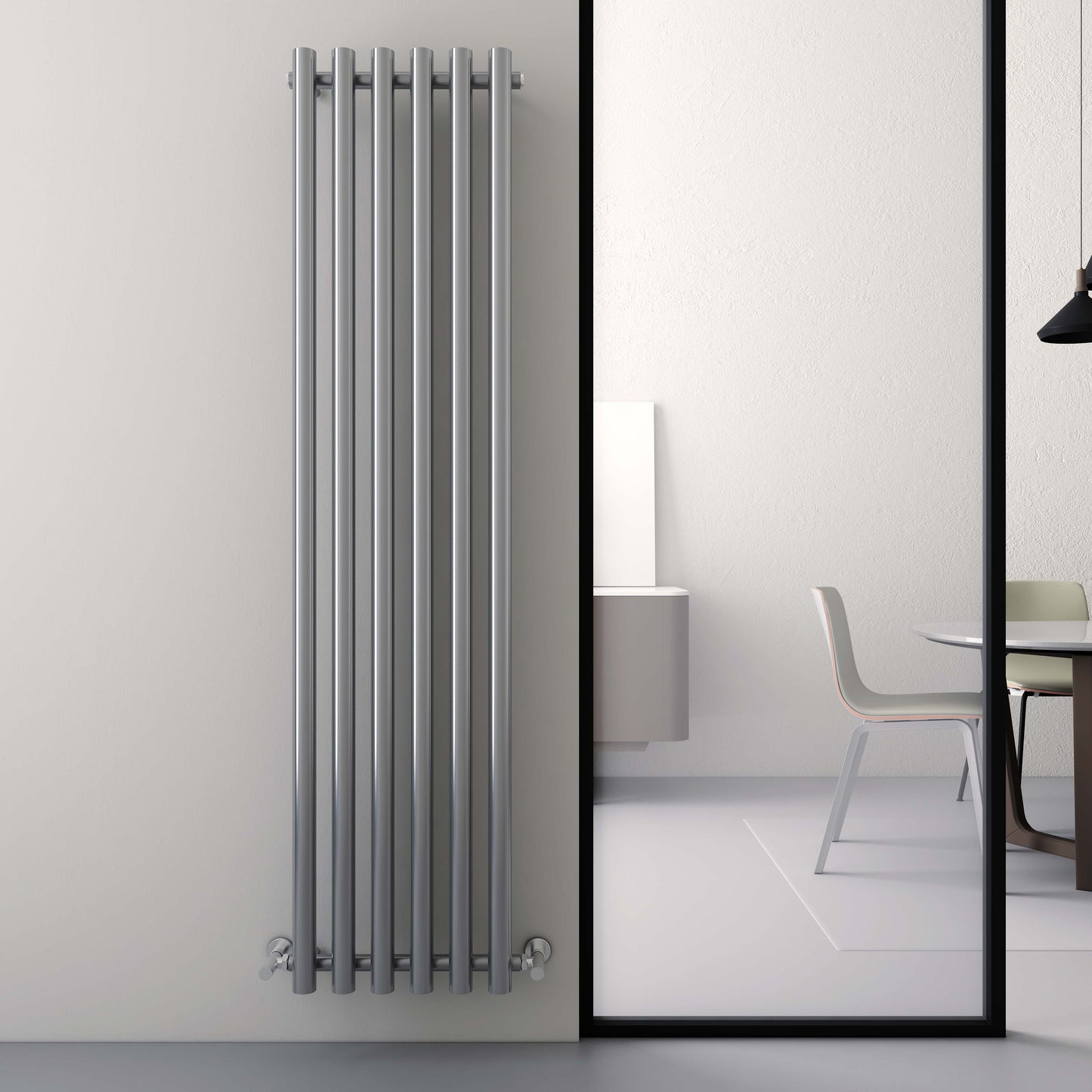 Mayra Vertical Radiator - 1800mm Tall - Various Sizes - Chrome