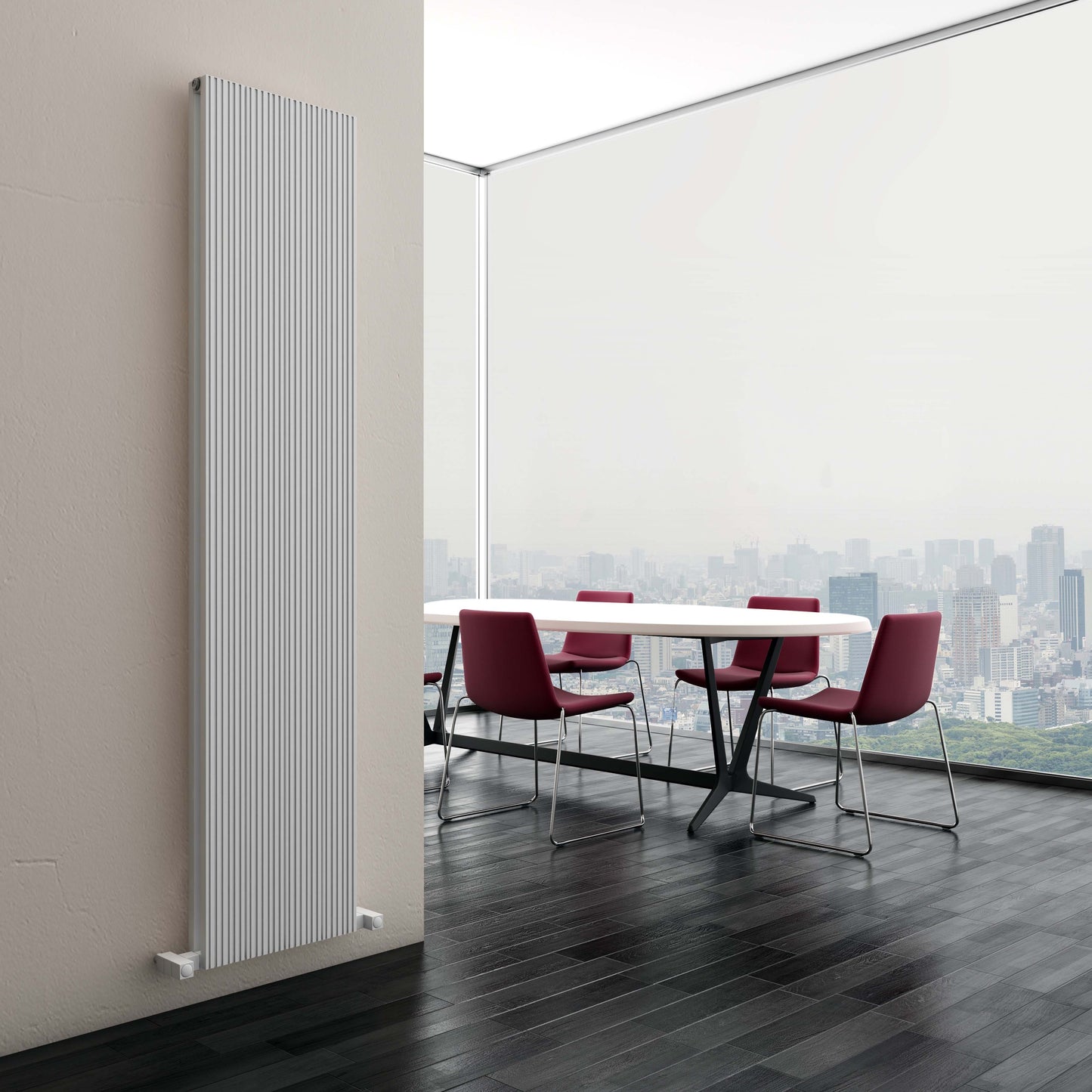 Monza Vertical Double Aluminium Radiator - 1800mm Tall - Various Colours + Sizes