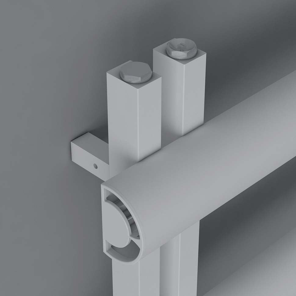 Moon L Aluminium Heated Towel Rail - Various Colours + Sizes