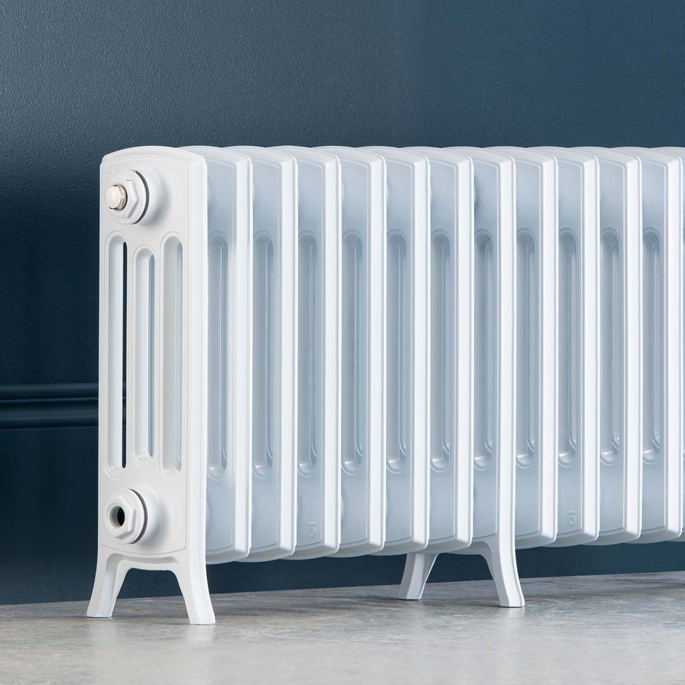 Edwardian 4 Column Cast Aluminium Radiator - 450 Tall - Various Colours - Various Sizes