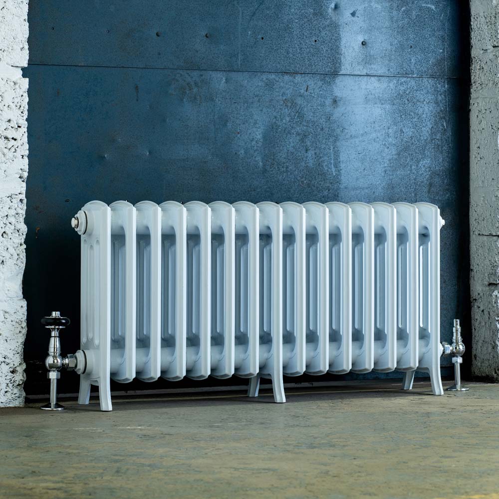 Edwardian 4 Column Cast Aluminium Radiator - 450 Tall - Various Colours - Various Sizes