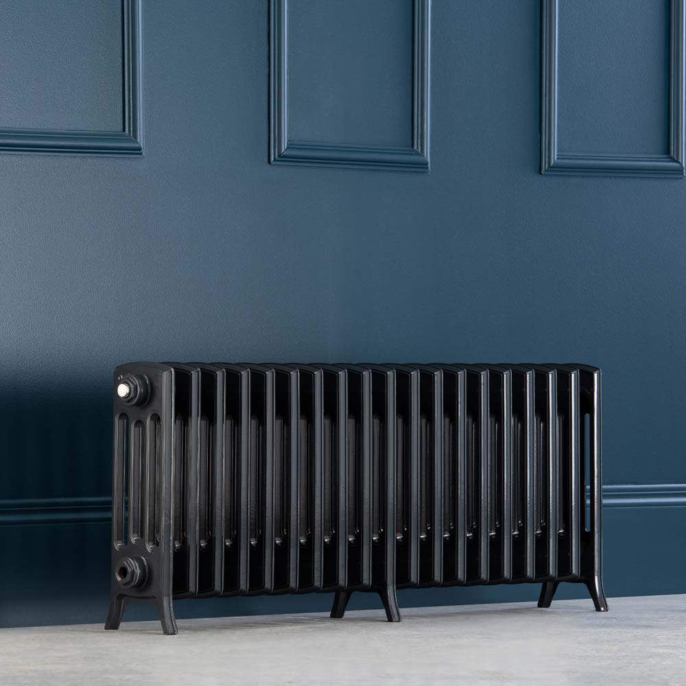 Edwardian 4 Column Cast Aluminium Radiator - 450 Tall - Various Colours - Various Sizes