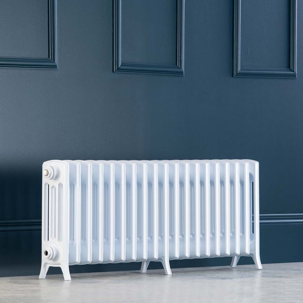 Edwardian 4 Column Cast Aluminium Radiator - 450 Tall - Various Colours - Various Sizes