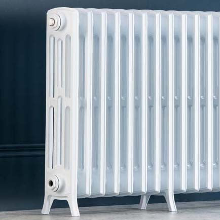 Edwardian 4 Column Cast Aluminium Radiator - 650 Tall - Various Colours - Various Sizes