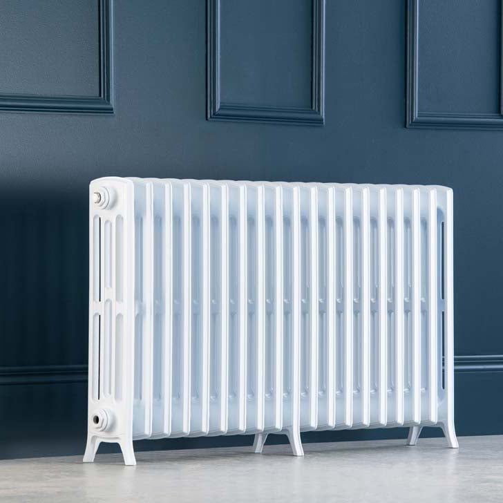 Edwardian 4 Column Cast Aluminium Radiator - 650 Tall - Various Colours - Various Sizes