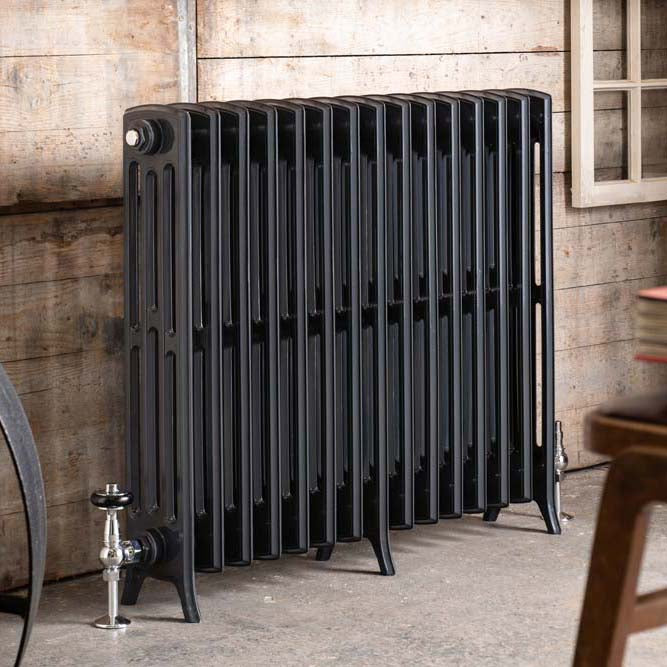 Edwardian 4 Column Cast Aluminium Radiator - 750 Tall - Various Colours - Various Sizes