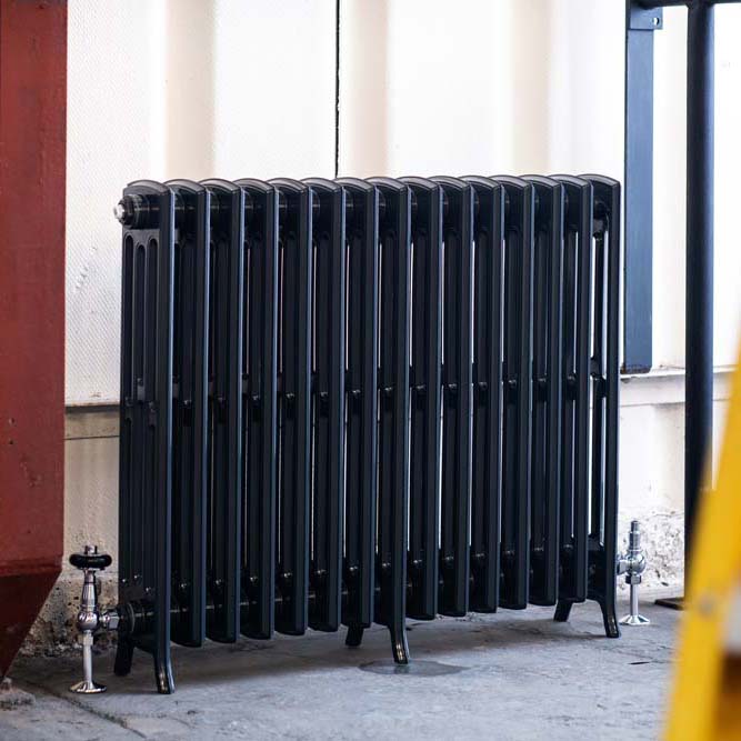 Edwardian 4 Column Cast Aluminium Radiator - 750 Tall - Various Colours - Various Sizes