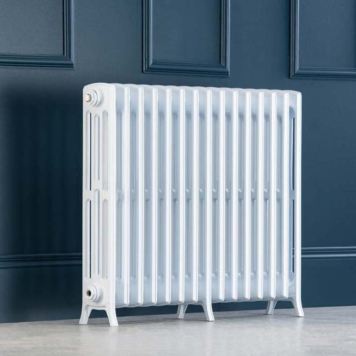 Edwardian 4 Column Cast Aluminium Radiator - 750 Tall - Various Colours - Various Sizes