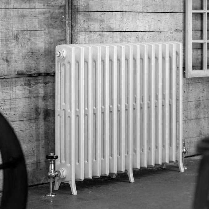 Edwardian 4 Column Cast Aluminium Radiator - 750 Tall - Various Colours - Various Sizes