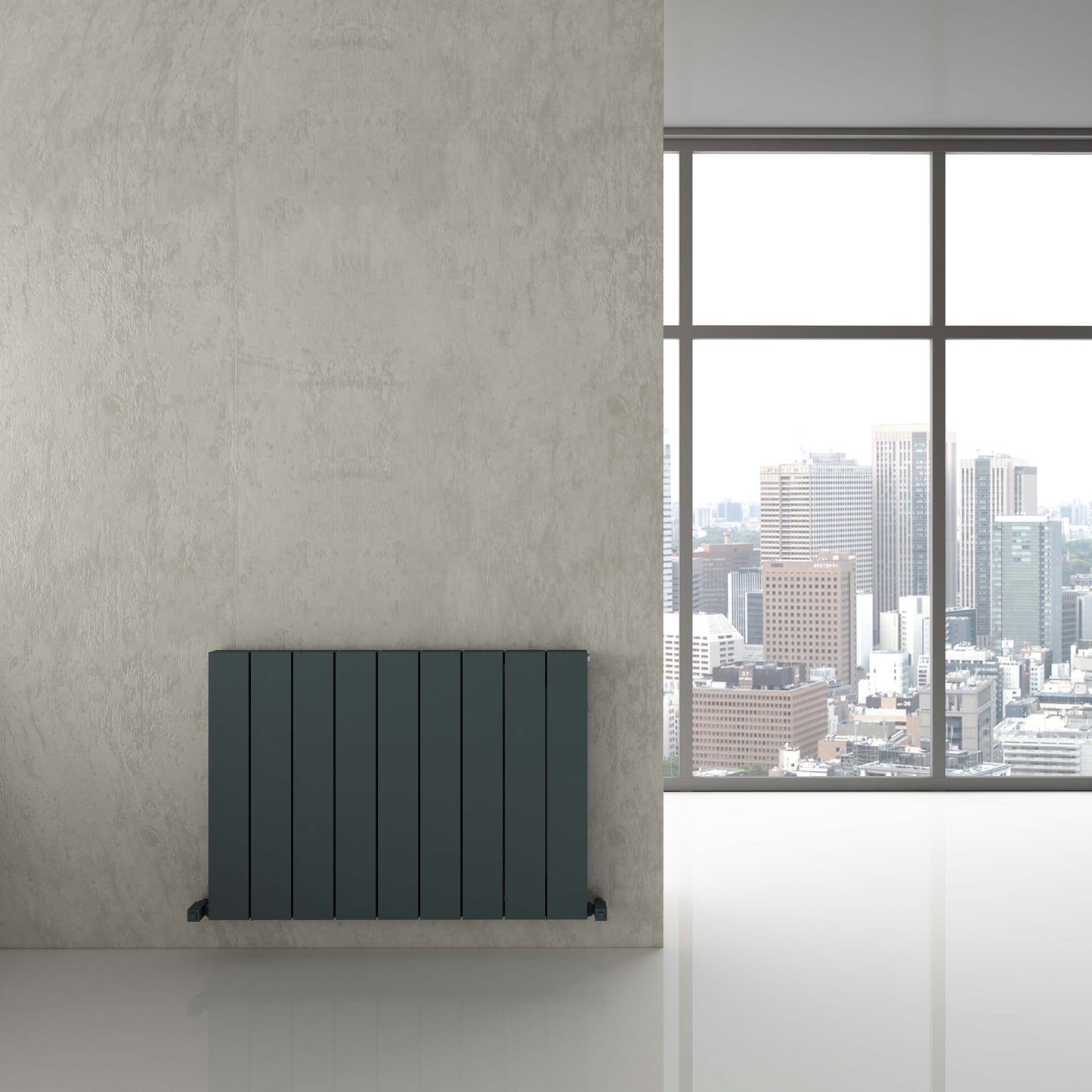 Nemo Horizontal Double Aluminium Radiator - 600mm Tall - Various Colours + Sizes