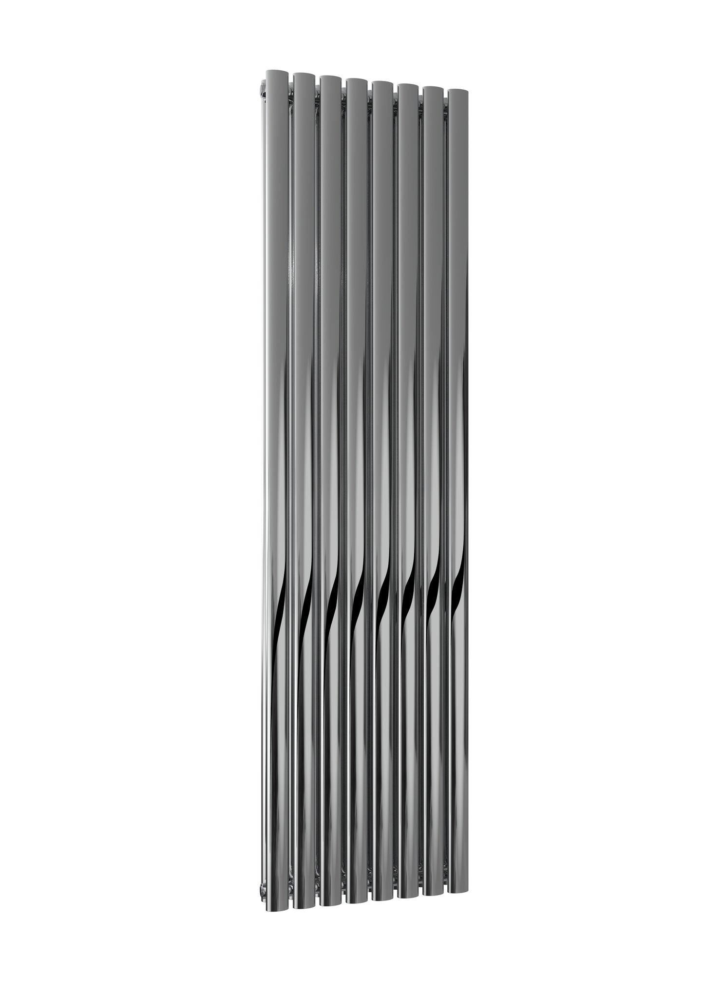 Nerox Vertical Double Radiator - 1800mm Tall - Polished Stainless Steel - Various Sizes