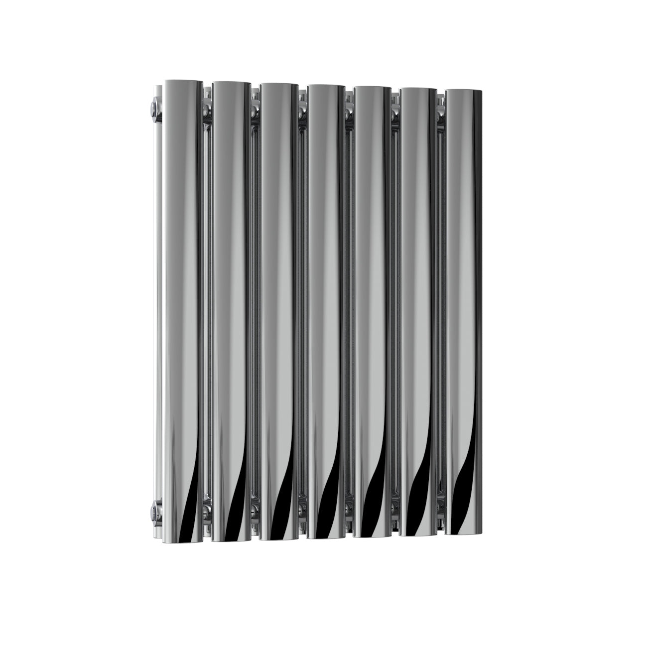 Nerox Horizontal Double Radiator - 600mm Tall - Polished Stainless Steel - Various Sizes